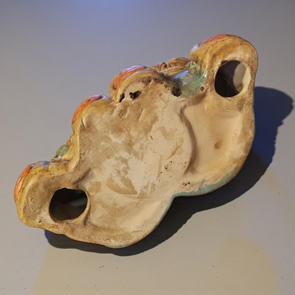 Vtg 96 Halloween Ceramic Teddy Bears Candle Holder Jack O' Lantern Incense - Picture 3 of 3